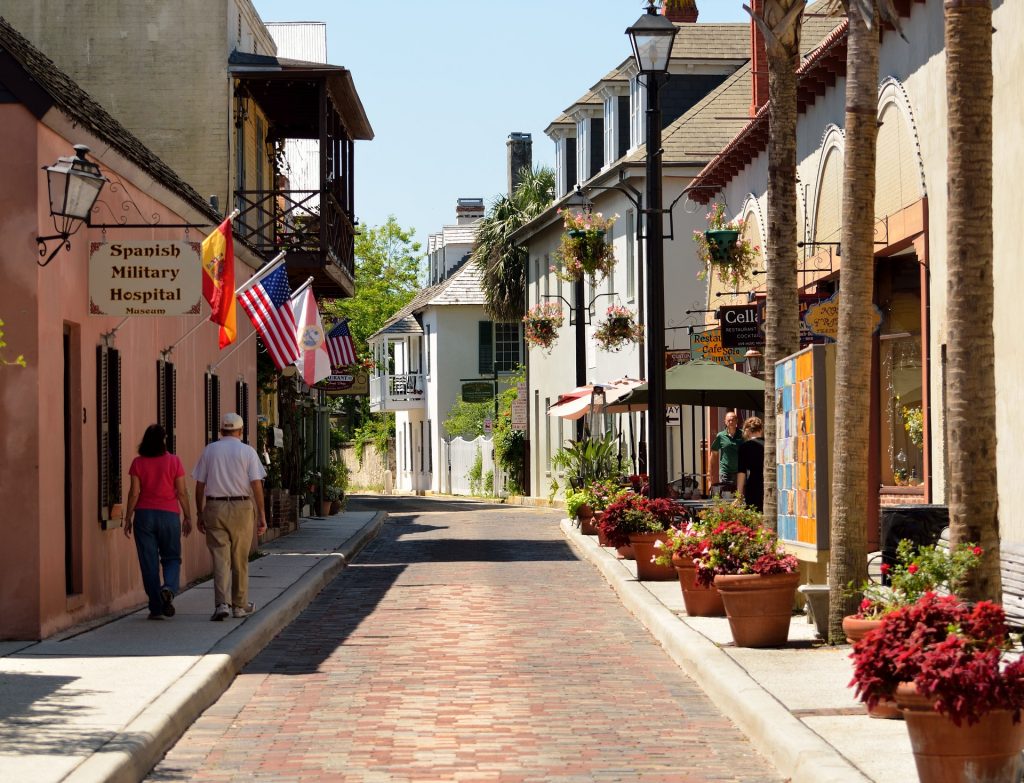 Aviles Street, St Augustine, Florida, USA