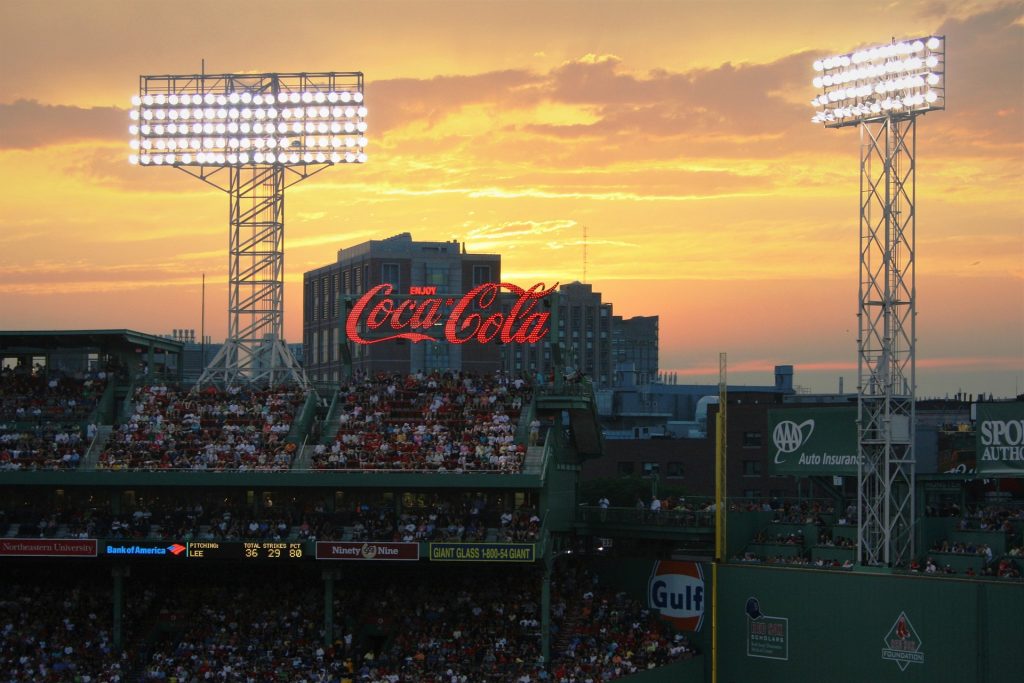 Sunset over Fenway Park, Home of the Boston Red Sox